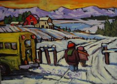 Home From School 12 x 16 Oil